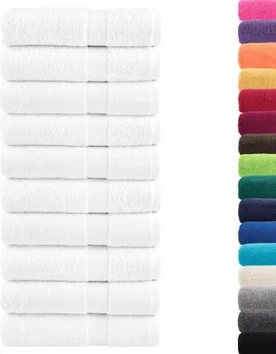 Produktbild von vidaXL Premium Duschtücher SOLUND 10 Stk. Weiß 70x140 cm 600 g/m²