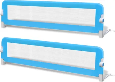 Obrázok produktu pre vidaXL Chránič postele pre batoľatá 2 kusy Modrá 150 x 42 cm