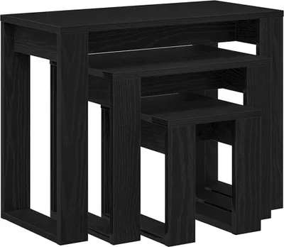 Produktbild von vidaXL Satztische 3 Stk. Schwarz Eichen-Optik 61 x 28 x 47 cm