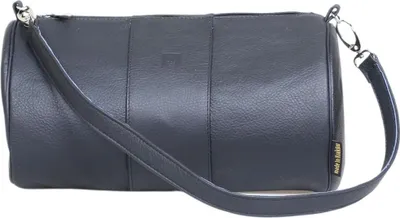 Image de Sac tubulaire en cuir noir
