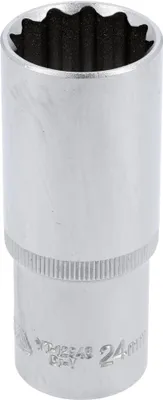 Image de Douille longue à 12 pans, 24 mm, 1/2", CrV
