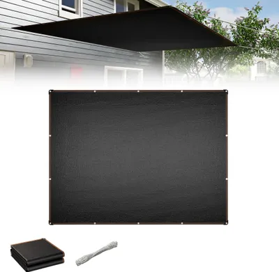 Produktbild von LZQ Sonnensegel 3x4m Rechteckig – HDPE 150g/m², 95% UV-Schutz, Windstabil, Wasserabweisend, inkl. Befestigungsseilen – Anthrazit für Terrasse & Garten