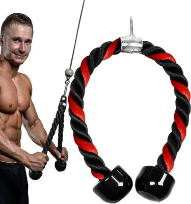 Produktbild von Triceps-Seil – Nylon-Triceps-Seil mit langem Griff für Heimfitnessgeräte und Krafttraining