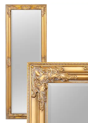 Produktbild von Eleganter Barock Spiegel BESSA 140x50cm gold-antik Holzrahmen