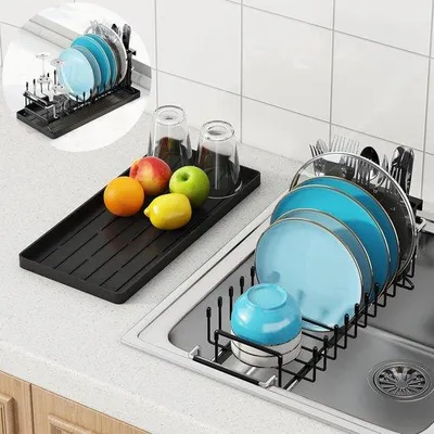 Produktbild von Kompaktes Abtropfgestell, Edelstahl, für kleine Spüle