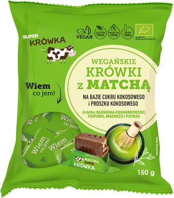 KRÓWKI Z MATCHĄ BEZMLECZNE BEZGLUTENOWE BIO 150 g - ME GUSTO (SUPER KRÓWKA)