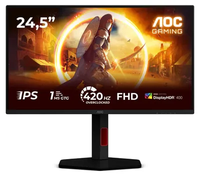 Image de AOC G4 25G4KUR Écran d'ordinateur 62,2 cm (24.5") 1920 x 1080 pixels Full HD LED Noir, rouge