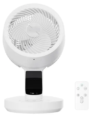 Produktbild von SONGMICS Tischventilator mit LED-Display, leiser Ventilator 20 dB, 8 Stufen, Fernbedienung, Oszillation, Timer, weiß