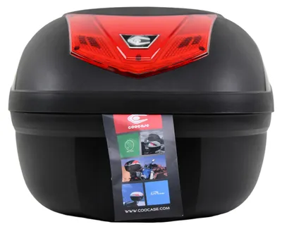 Obrázek produktu pro Kufr na motocykl COOCASE, objem 28 litrů, červený reflexní, vodotěsný