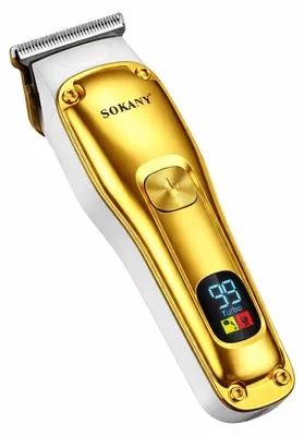 Produktbild von Sokany, Kabelloser Haar und Barttrimmer mit LED Display, Weiß / Gold