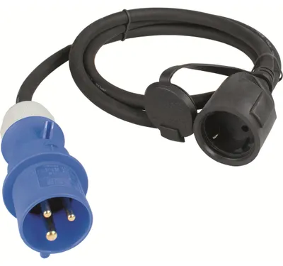 Productafbeelding van as-Schwabe 60488 as-Schwabe Camping Französischer Standard Adapterleitung 1,5 m schwarz