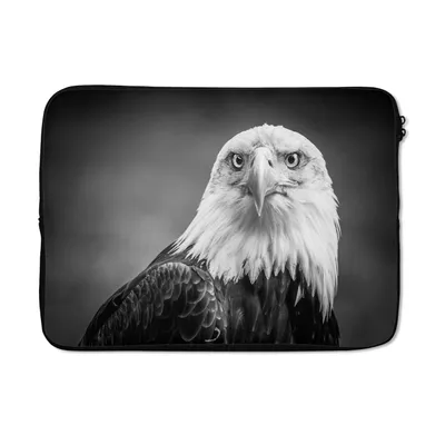 Produktbild von MuchoWow® Laptop Hülle 13 Zoll Adler - Raubvogel - Schwarz - Weiß - Tiere Laptoptasche - Laptophülle - Sleeve - Rundumschutz