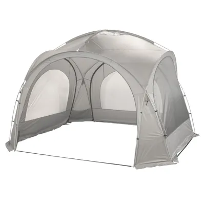 Produktbild von Partyzelt Mittelgrau 300x300x240 cm wasserbeständig mit PVC-Fenstern und Mückenschutz
