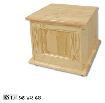 Produktbild von Deko Box Vollholz Möbel Holz Möbel Handarbeit Schatule Truhe Echtholz 45x45cm