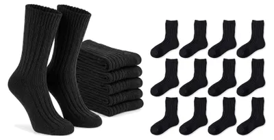 Produktbild von Black Snake 100% Baumwollsocken ohne Gummi Damen Herren 6 Paar - 43/46 - Schwarz, KI-generiertes Bild