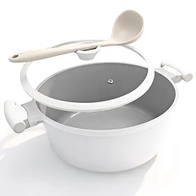 Productafbeelding van Kookpan 28 cm, keramische antiaanbaklaag, 7 l, geschikt voor alle fornuizen, wit