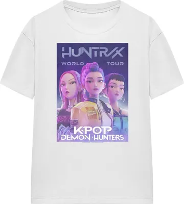 Produktbild von K-Pop Demon Hunters - "World Tour" T-Shirt für Damen TV20441 (XL) (Weiß)