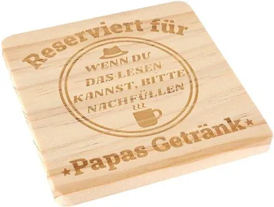 Image de Sous-verre rond en bois antidérapant pour bière