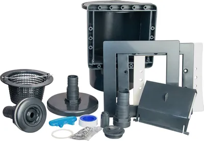 Produktbild von Einbauskimmer und Rücklaufdüse (38 mm), anthrazit RAL 7016