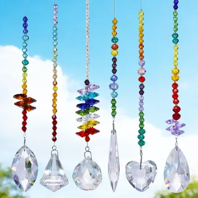 Immagine prodotto di Omgoods - Set di 6 cristalli riflettenti per decorazioni di finestre