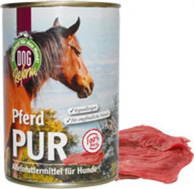 Produktbild von 6 x410g Schecker Nassfutter - 100% Pferd pur - getreidefrei - hypoallergen - echte, reine Qualitätsware