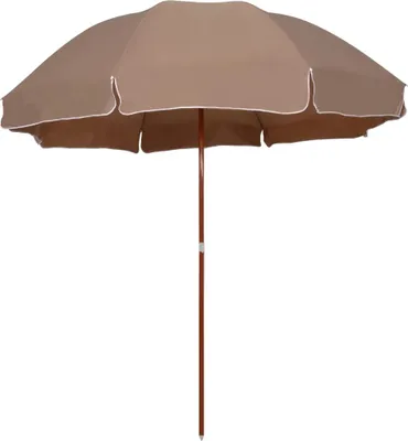 Image de Parasol de jardin avec mât en acier 300 cm Taupe