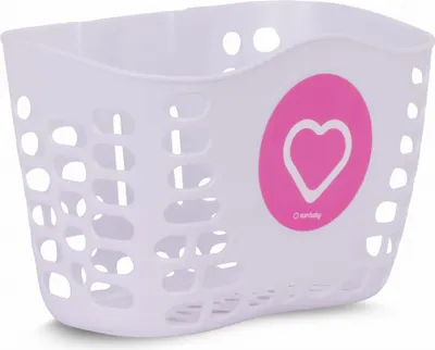 Immagine prodotto di Cestino ruota anteriore cestino bici bambini cestino manubrio bambini accessori bici 12 14 16 pollici cuore bianco