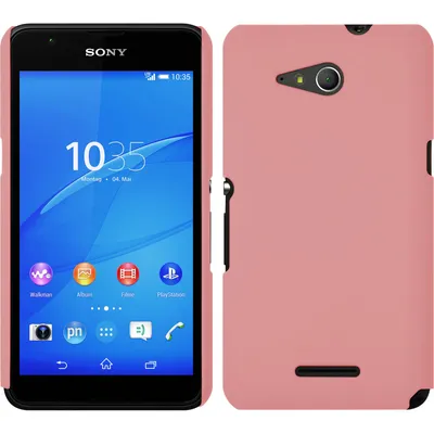 Produktbild von PhoneNatic Case kompatibel mit Sony Xperia E4g - Hülle rosa gummiert Hard-case Cover