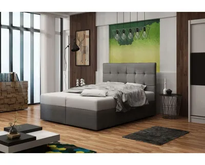 Obrázok produktu pre Čalúnená posteľ s úložným priestorom DELILAH 2 - 200x200, svetlo šedá