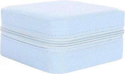 Produktbild von Reise Schmuck Organizer - Tragbare Schmuckbox für Reisen - Kleiner Schmuck Organizer für Mädchen und Frauen - Sky Blue