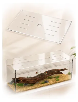 Produktbild von Transparenter Aquariendeckel aus Polycarbonat mit Futteröffnung