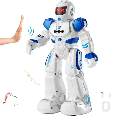 Productafbeelding van VEVOR RC-robotspeelgoed voor kinderen, programmeerbare slimme robot met bewegingsherkenning en afstandsbediening, interactieve loop-, zing- en dansrobot voor jongens en meisjes