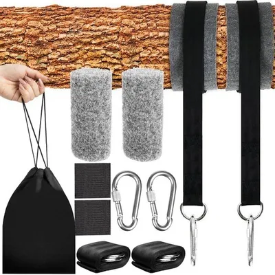 Produktbild von Trizand® Montageset für Hängematte oder Schaukel – mit erforderlichem Schutzgurt und Aufbewahrungstasche – 150 cm – Aufhängesystem
