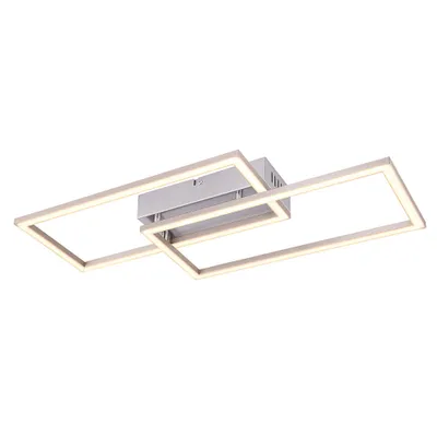 Produktbild von LED Deckenleuchte, nickel-matt, Opal, weiß, rechteckig