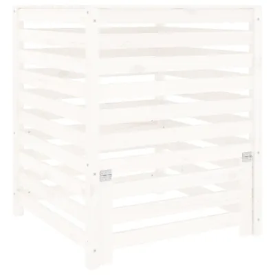 Image de vidaXL Composteur Blanc 82,5x82,5x99,5 cm Pin massif