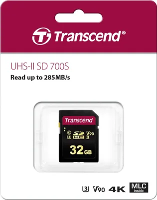 Immagine prodotto di Transcend 700S - Scheda di memoria flash - 32 GB - Classe video V90 / UHS-II U3 / Classe10 - SDHC UHS-II