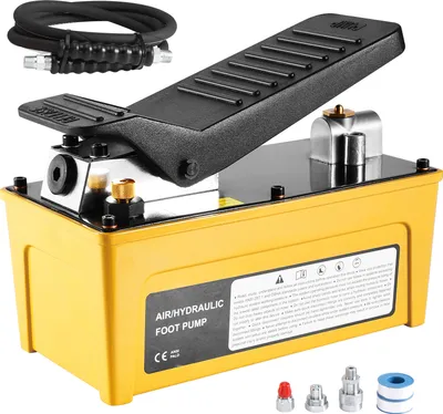 Zdjęcie produktu dla Pneumatyczna pompa hydrauliczna SucceBuy 10 000 PSI, zbiornik 0,42 galona, aluminiowa obudowa, pneumatyczna pompa nożna z pedałem, wyjście oleju NPT 3/8 cala, do napraw samochodów i pras hydraulicznych
