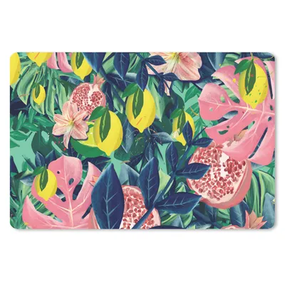 Produktbild von MuchoWow® Mauspad Mousepad Blumen - Früchte - Farben 27x18 cm - Mousepads - Maus Mat - Pad - Mausunterlage - Büroartikel - Desk Matten