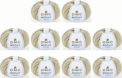 Zdjęcie produktu dla 10 motków wełny merino "Woolly" firmy DMC – 100% wełna pochodząca z Australii