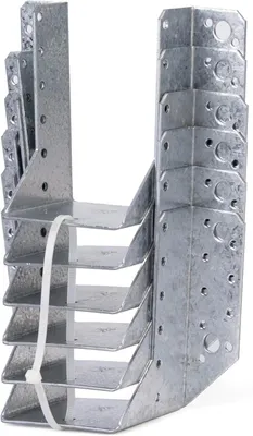 Imagen del producto de Soportes de acero para barras, tipo A, galvanizados con recubrimiento Sendzimir, 80x120 mm, juego de 6 unidades, para proyectos de construcción