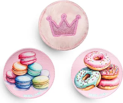Produktbild von Belmil Patches mit Klettverschluss Set 3-teilig- kompatibel mit Schulranzen Maxi, Maxi Plus, Compact "Rainbow Sweets"