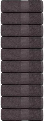 Imagen del producto de Toallas FROGN, juego de 10 unidades, color antracita, 30x30 cm, 360 g/m²