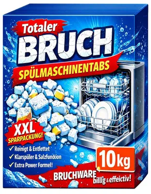 Produktbild von 10 Kg Spültabs TOTALER BRUCH Spülmaschinentabs Tabs 12 in 1 Geschirrspültabs