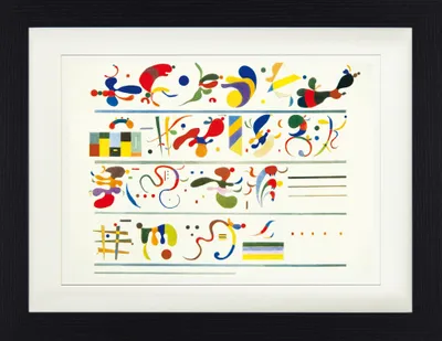 Obrázek produktu pro Wassily Kandinsky Rámovaný obraz s jemným paspartováním | Obrazy na zeď | V rámu -  1935 (30 x 40 cm)