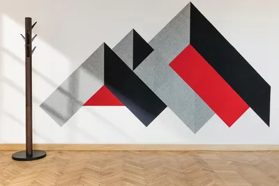 Zdjęcie produktu dla MARBET FELT - Samoprzylepne panele akustyczne, 200-565 mm. Geometryczne panele ścienne, obraz ścienny z filcu akustycznego
