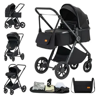 Produktbild von 3-in-1 Kombikinderwagen mit Babywanne und Autositz