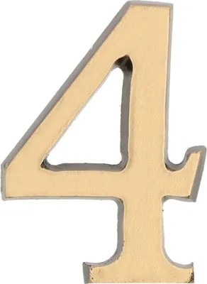 Obrázok produktu pre KOTARBAU® Číslo "4" samolepiaca patina 5 cm mosadz pre vchodové dvere