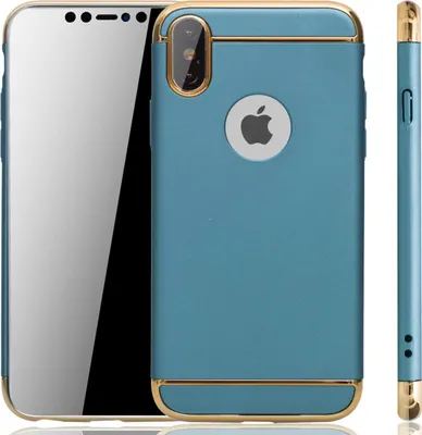 Image de Coque de protection rigide pour iPhone X, de couleur bleue