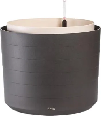 Obrázok produktu pre Samozavlažovací kvetináč veľkoobjemový Berberis Ø 55 cm antracit a slonová kosť