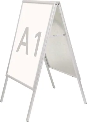 Produktbild von MAUL Kundenstopper MAULpublic Hochformat A1 Aluminium 75.6 x 62.4 x 111.5 cm silber
